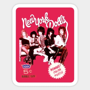 The New York Dolls 5¢ Bubble Gum Pack (with Bonus Color Puzzle) Sticker